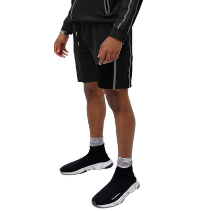 Men's T-shirt and Shorts Set - Black