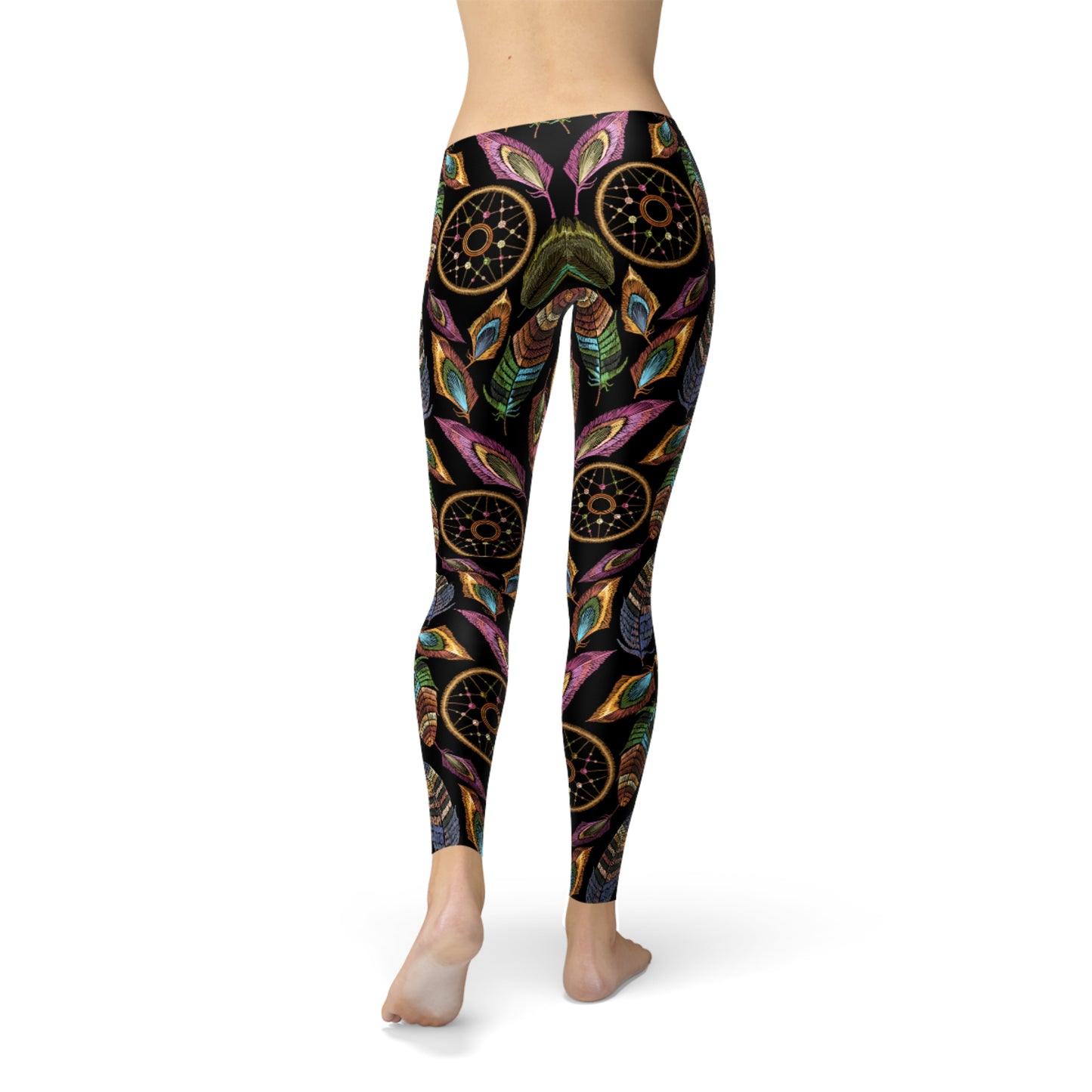 Women's Custom Performance Leggings - DreamCatcher Design