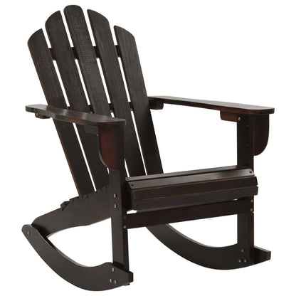 Outdoor Wooden Rustic Rocking Chair - White, Brown, or Gray