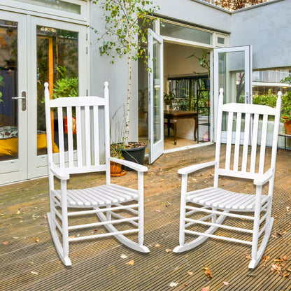 White Outside Vintage Style Rocking Chair