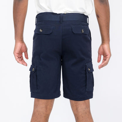 Men's Belted Cargo Short - Navy