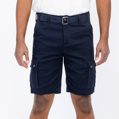 Men's Belted Cargo Short - Navy