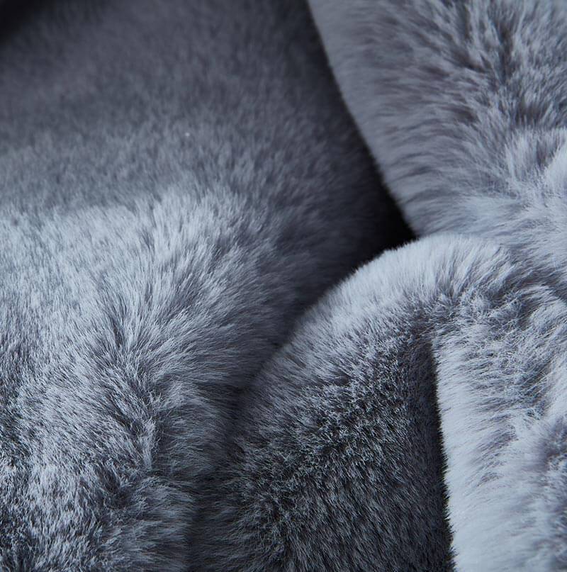 Throw Blanket - Ultra Luxe Gray Chinchilla Faux Fur