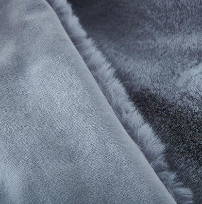 Throw Blanket - Ultra Luxe Gray Chinchilla Faux Fur