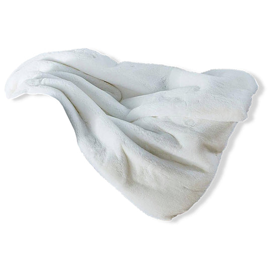 Throw Blanket - Ultra Luxe White Chinchilla Faux Fur